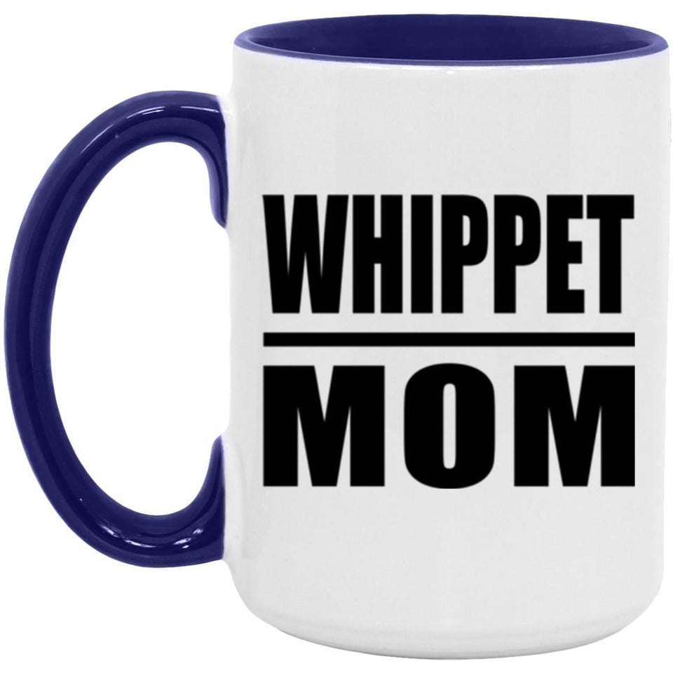 Whippet Mom - 15oz Accent Mug Purple
