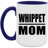 Whippet Mom - 15oz Accent Mug Purple