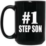 Number One #1 Step Son - 15 Oz Coffee Mug Black