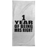 1st Anniversary 1 Year Of Being Mrs Right - Hand Towel