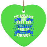 The Smallest Hands Make The Biggest Mark On Dad's Heart - Heart Ornament