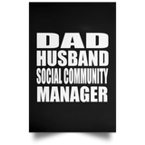 Dad Husband Social Community Manager - Poster Portrait