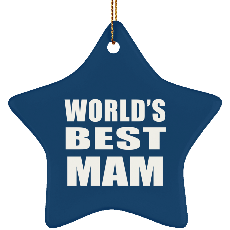 World's Best Mam - Star Ornament