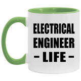 Electrical Engineer Life - 11oz Accent Mug Green