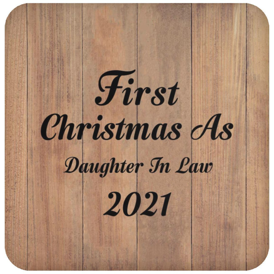 First Christmas As Daughter In Law 2021 - Drink Coaster C
