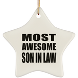 Most Awesome Son In Law - Star Ornament