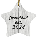 Granddad Established Est. 2024 - Star Ornament F