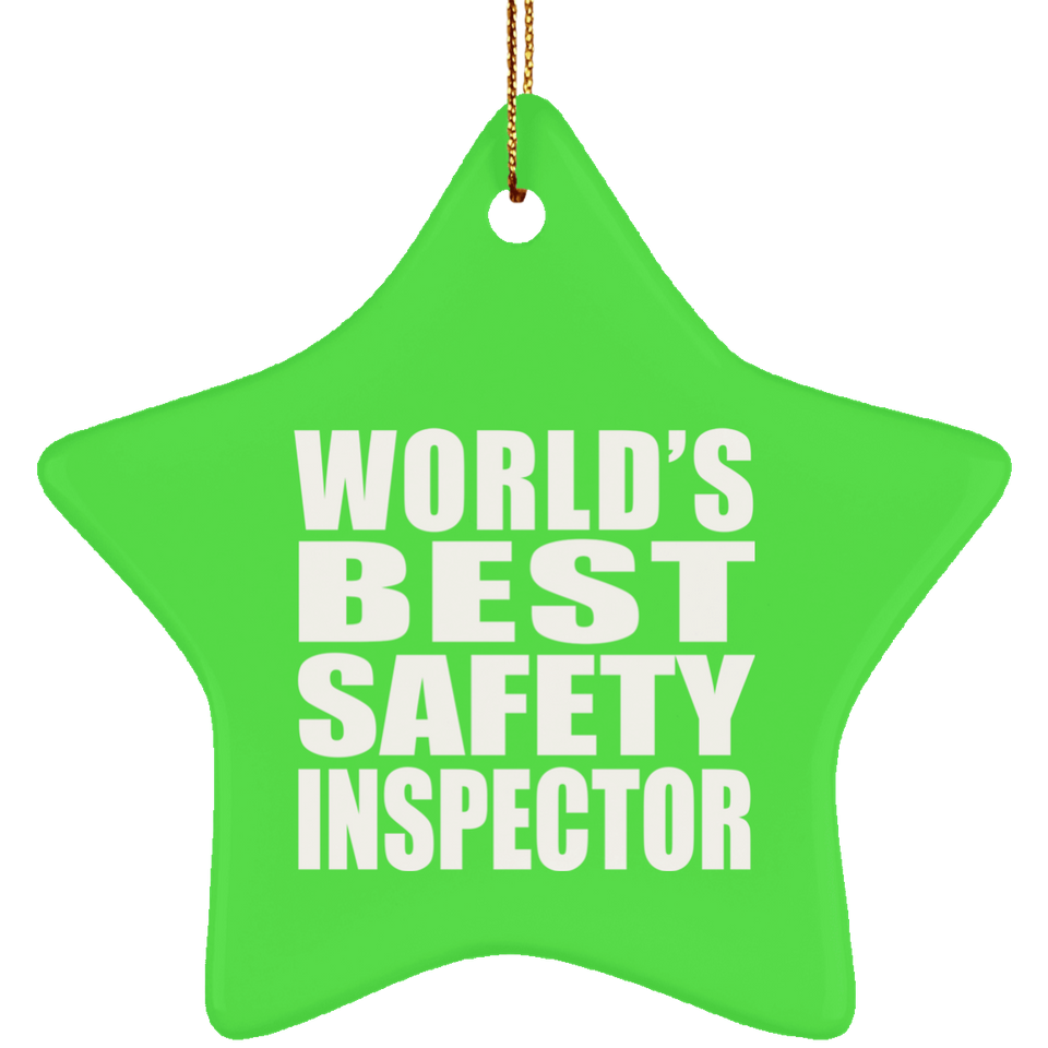World's Best Safety Inspector - Star Ornament