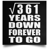 19th Anniversary Square Root of 361 Years Down Forever To Go - Poster Square