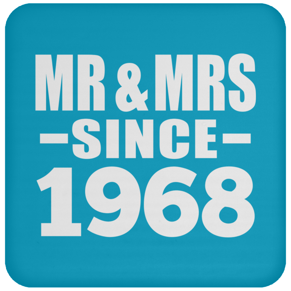 56th Anniversary Mr & Mrs Since 1968 - Drink Coaster