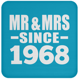 56th Anniversary Mr & Mrs Since 1968 - Drink Coaster