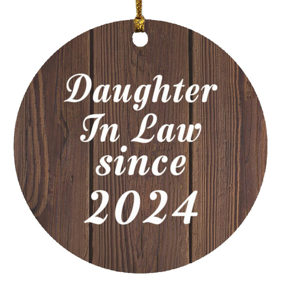 Daughter In Law Since 2024 - Circle Ornament D