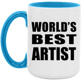 World's Best Artist - 15oz Accent Mug Blue