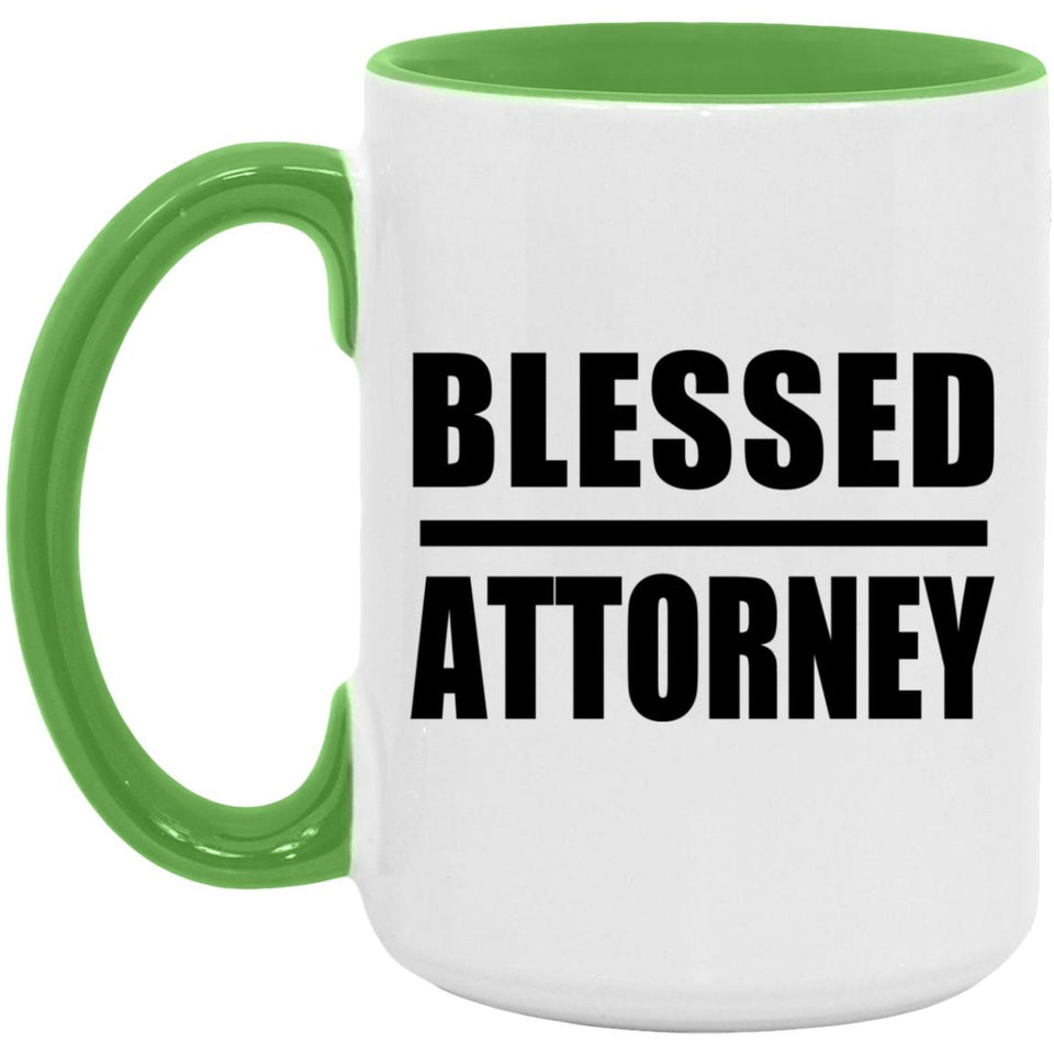 Blessed Attorney - 15oz Accent Mug Green