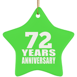 72nd Anniversary 72 Years - Star Ornament