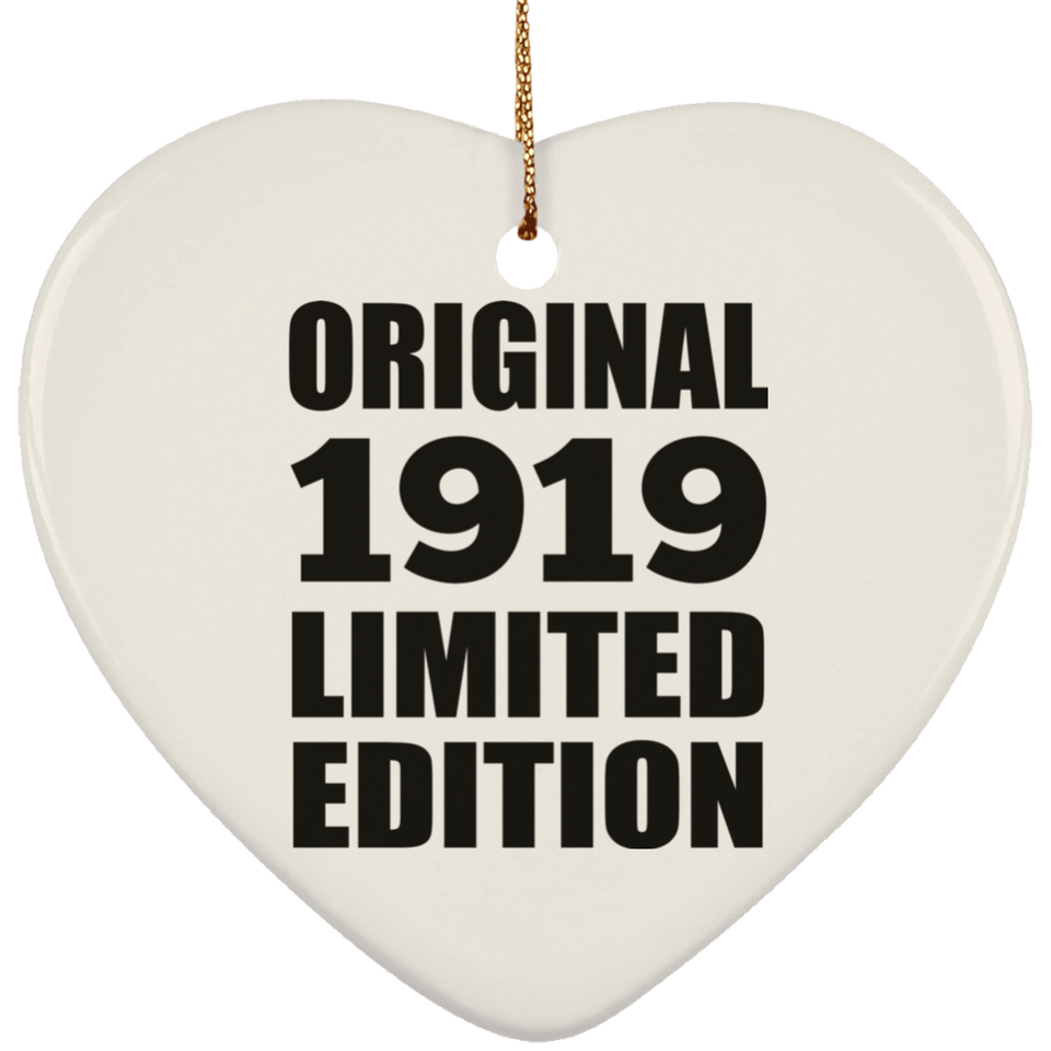 105th Birthday Original 1919 Limited Edition - Heart Ornament