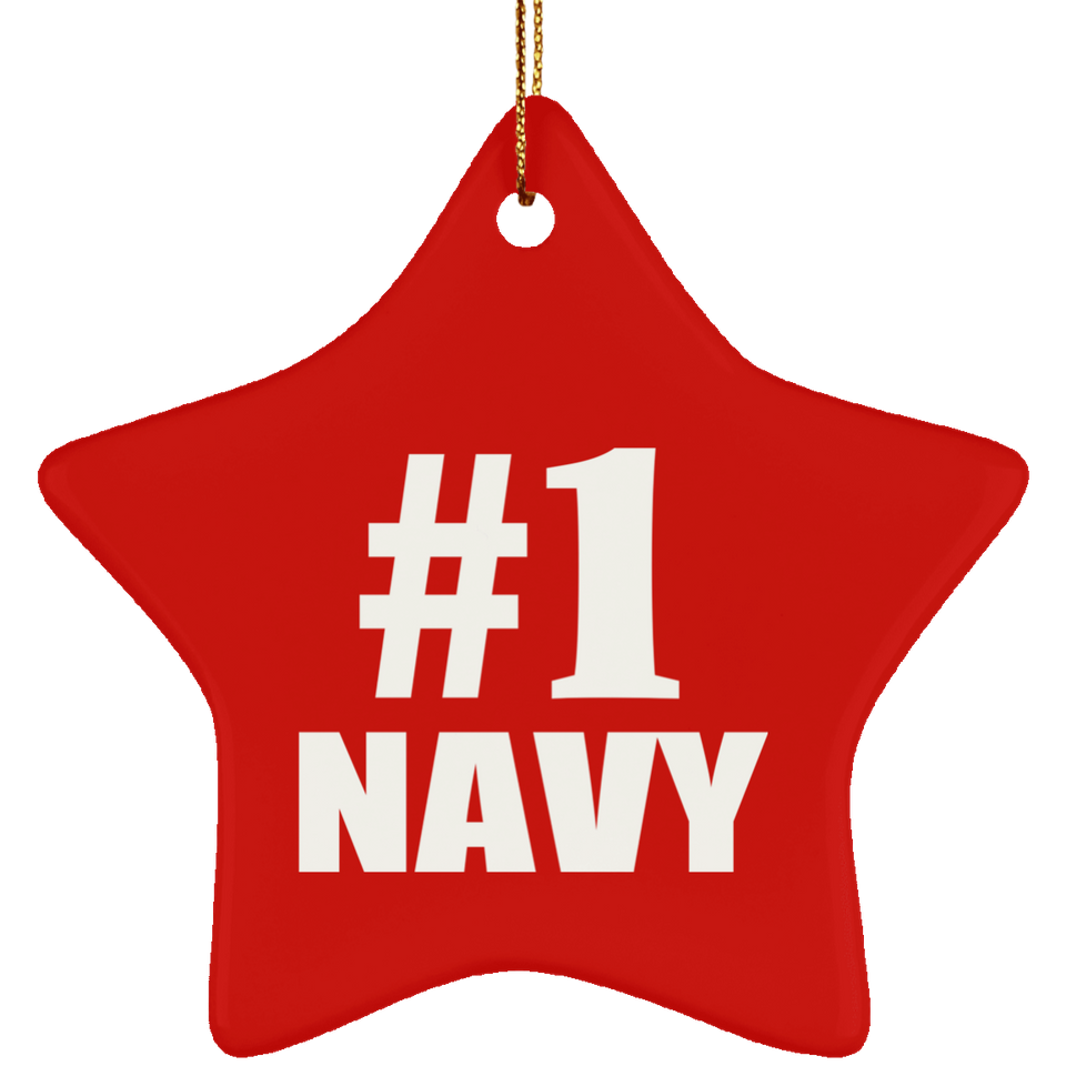 Number One #1 Navy - Star Ornament