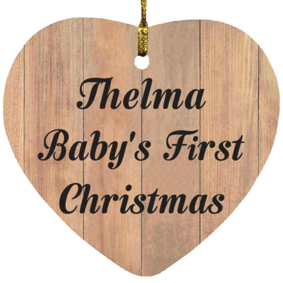 Thelma Baby's First Christmas - Heart Ornament C