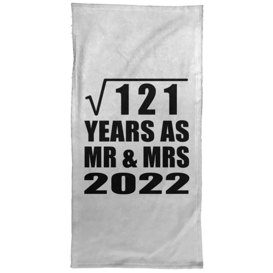 11th Anniversary Square Root of 121 Years As Mr & Mrs 2022 - Hand Towel
