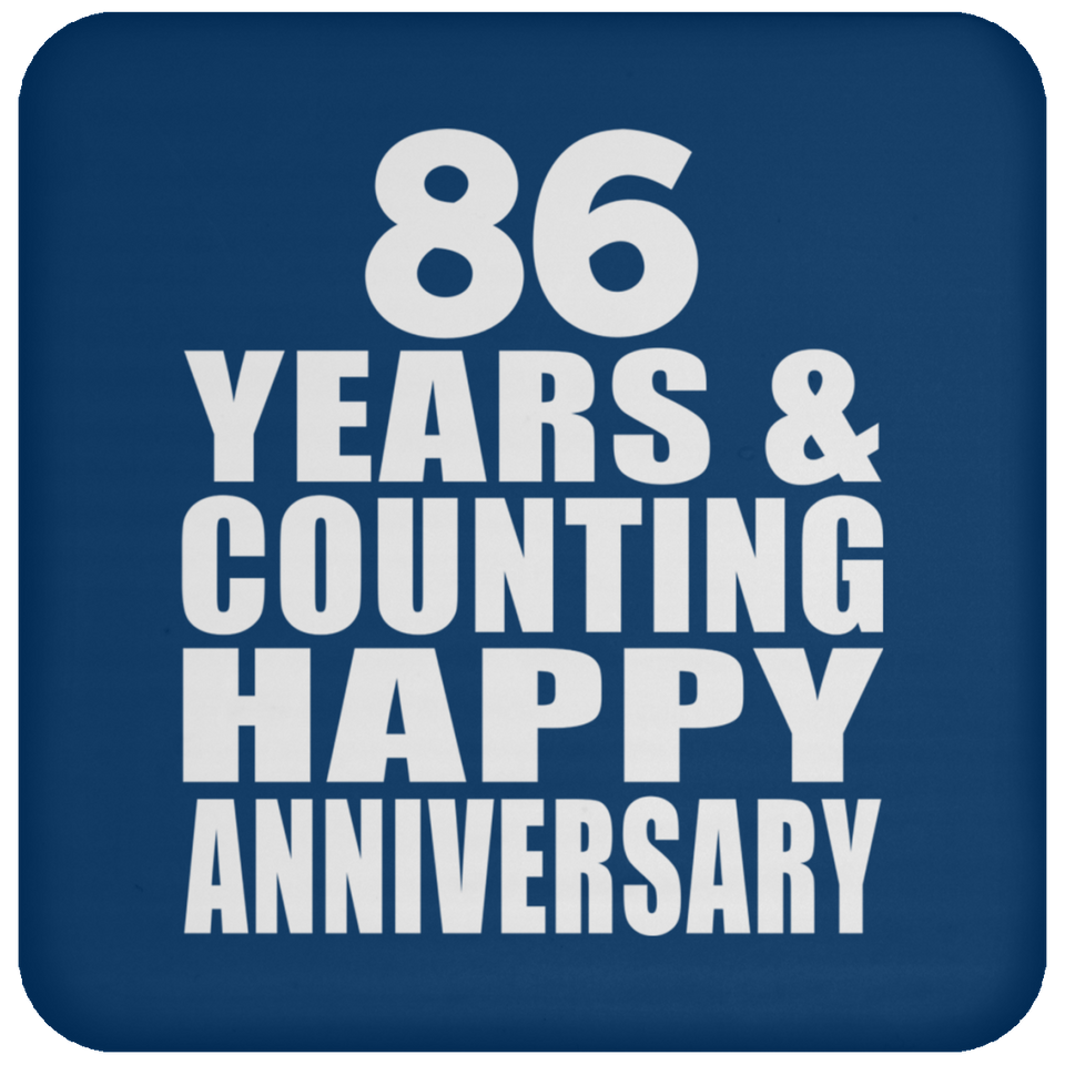 Happy 86th Anniversary 86 Years & Counting - Drink Coaster