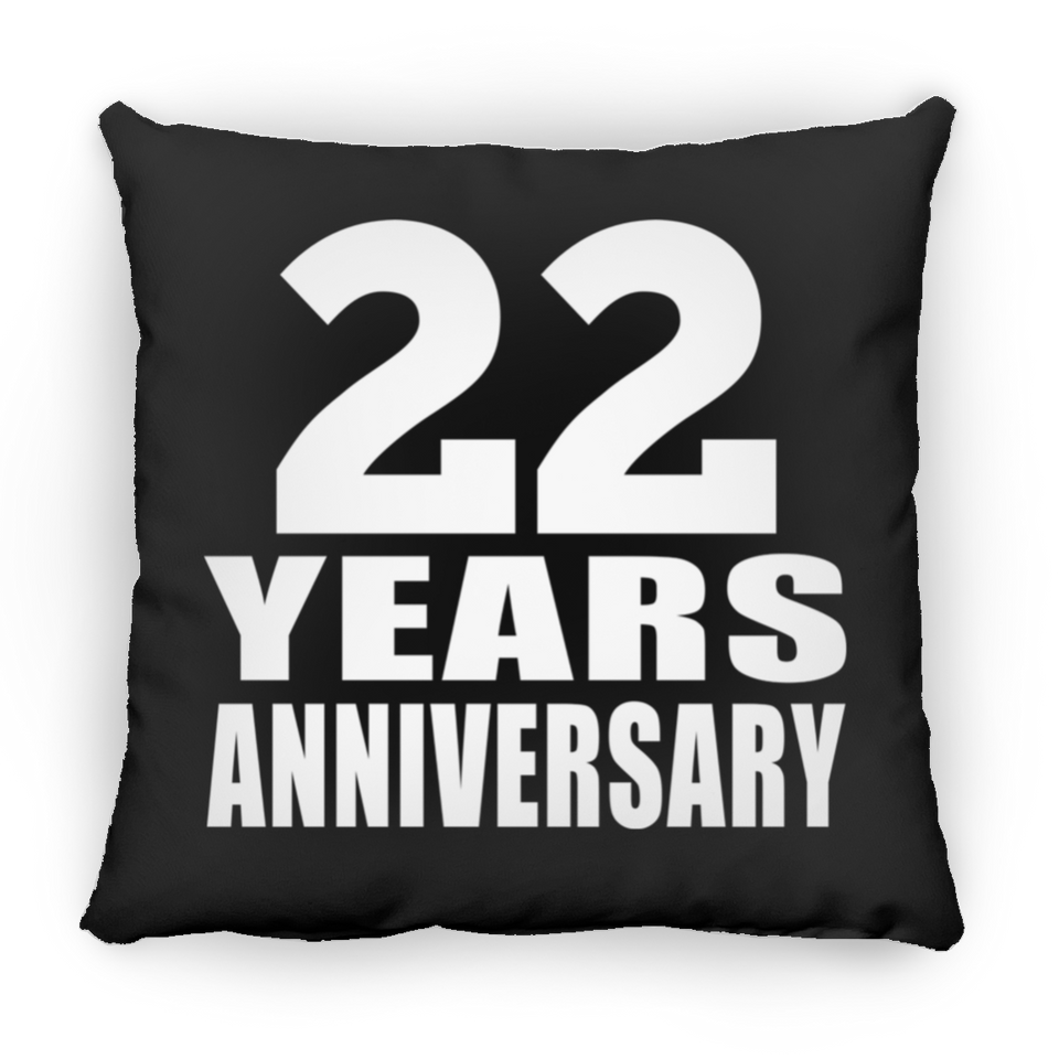 22nd Anniversary 22 Years - Throw Pillow Black