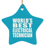World's Best Electrical Technician - Star Ornament