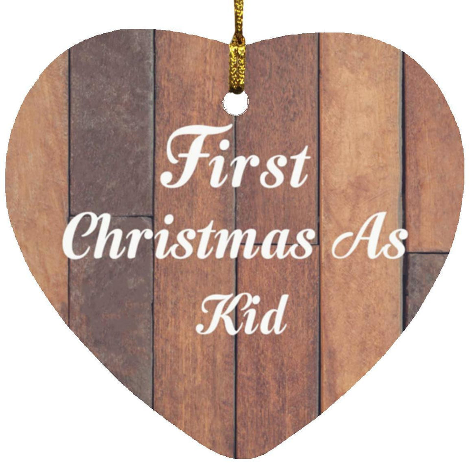 First Christmas As Kid - Heart Ornament E