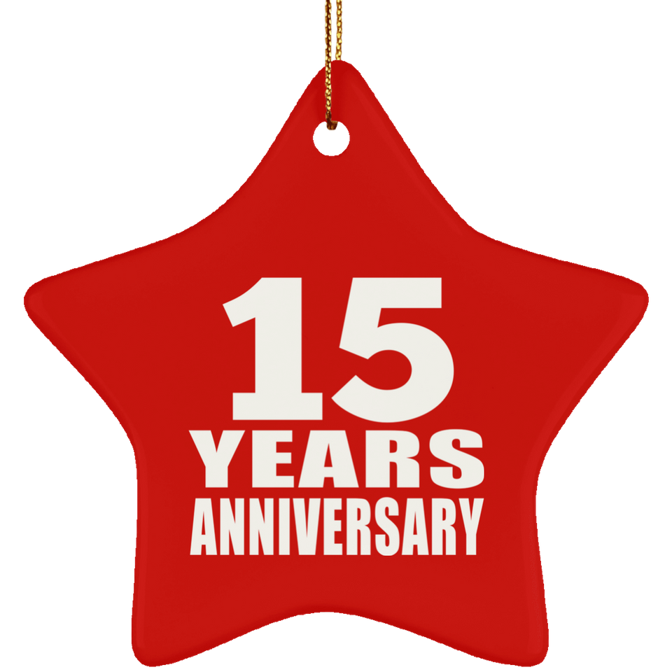 15th Anniversary 15 Years - Star Ornament