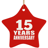 15th Anniversary 15 Years - Star Ornament