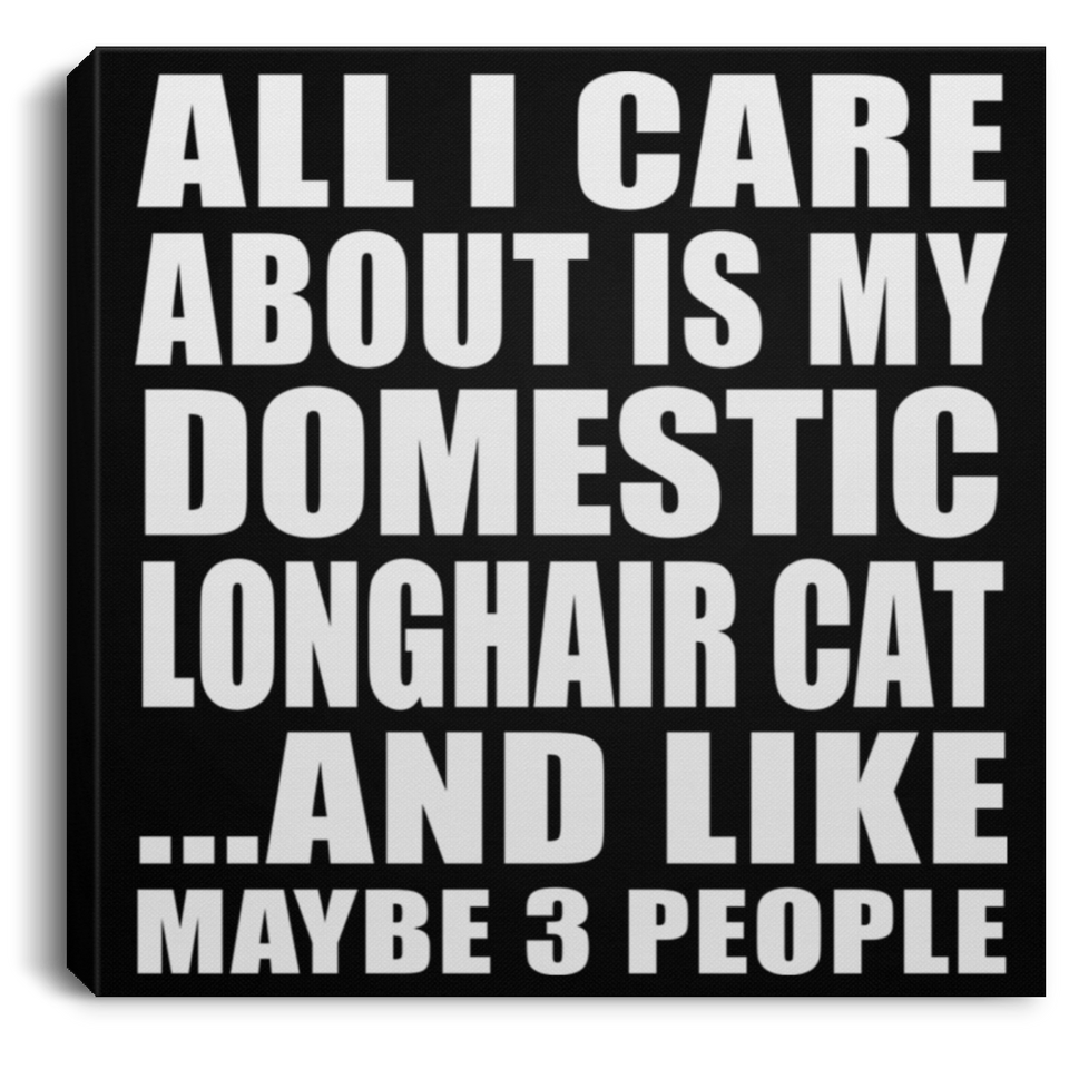 All I Care About Is My Domestic Longhair Cat - Canvas Square