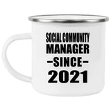 Social Community Manager Since 2021 - 12oz Camping Mug