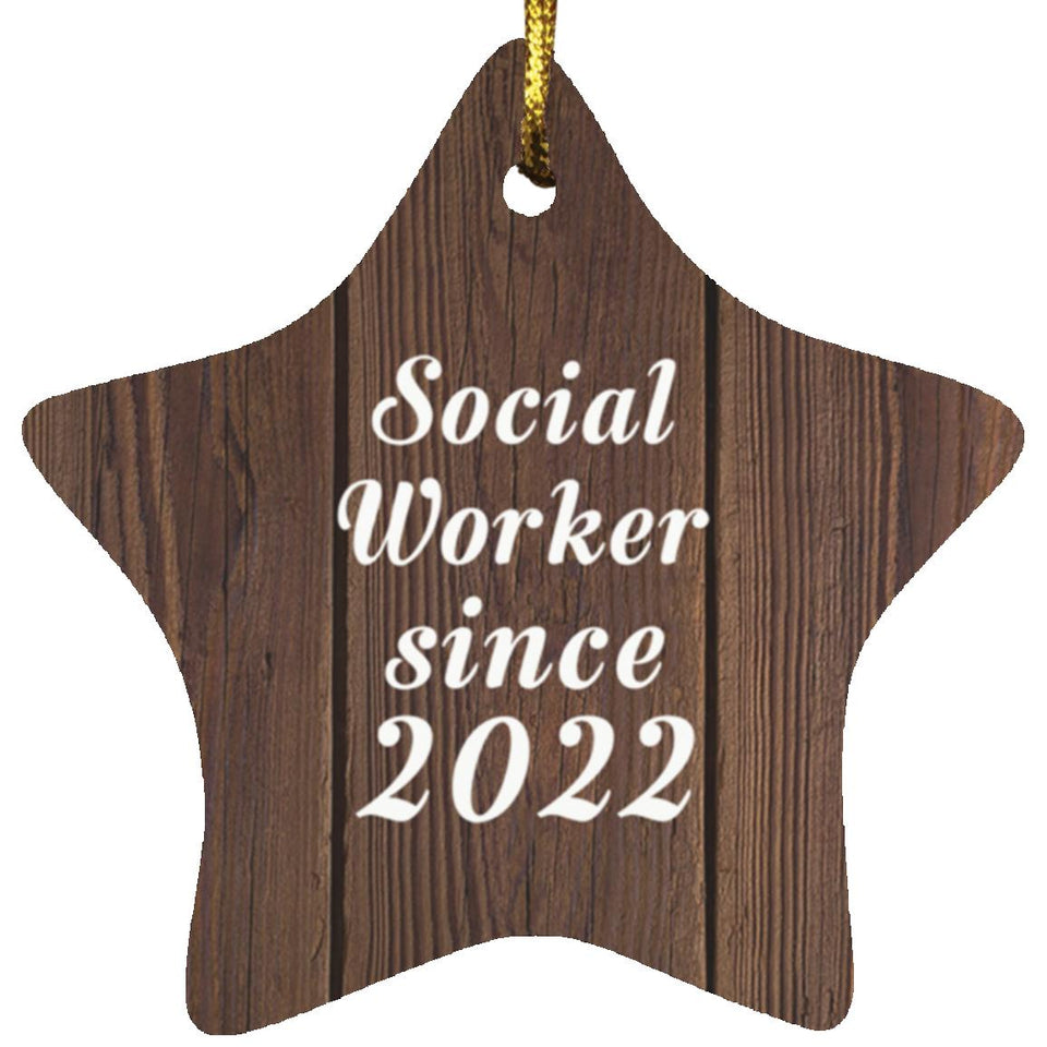 Social Worker Since 2022 - Star Ornament D