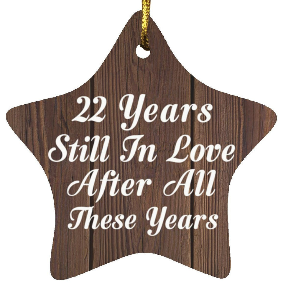 22nd Anniversary 22 Years Still In Love After These Years - Star Ornament D