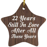 22nd Anniversary 22 Years Still In Love After These Years - Star Ornament D