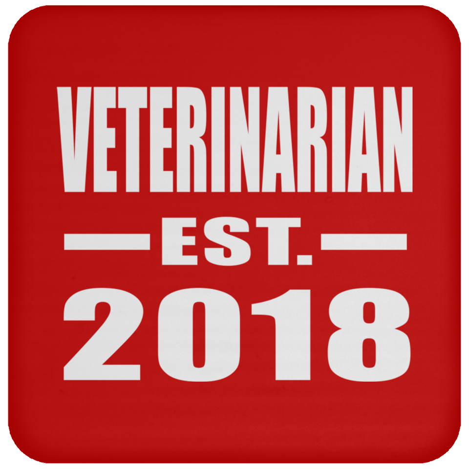 Veterinarian Established EST. 2018 - Drink Coaster