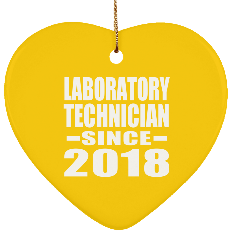 Laboratory Technician Since 2018 - Heart Ornament