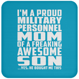 Proud Military Personnel Mom Of Awesome Son - Drink Coaster