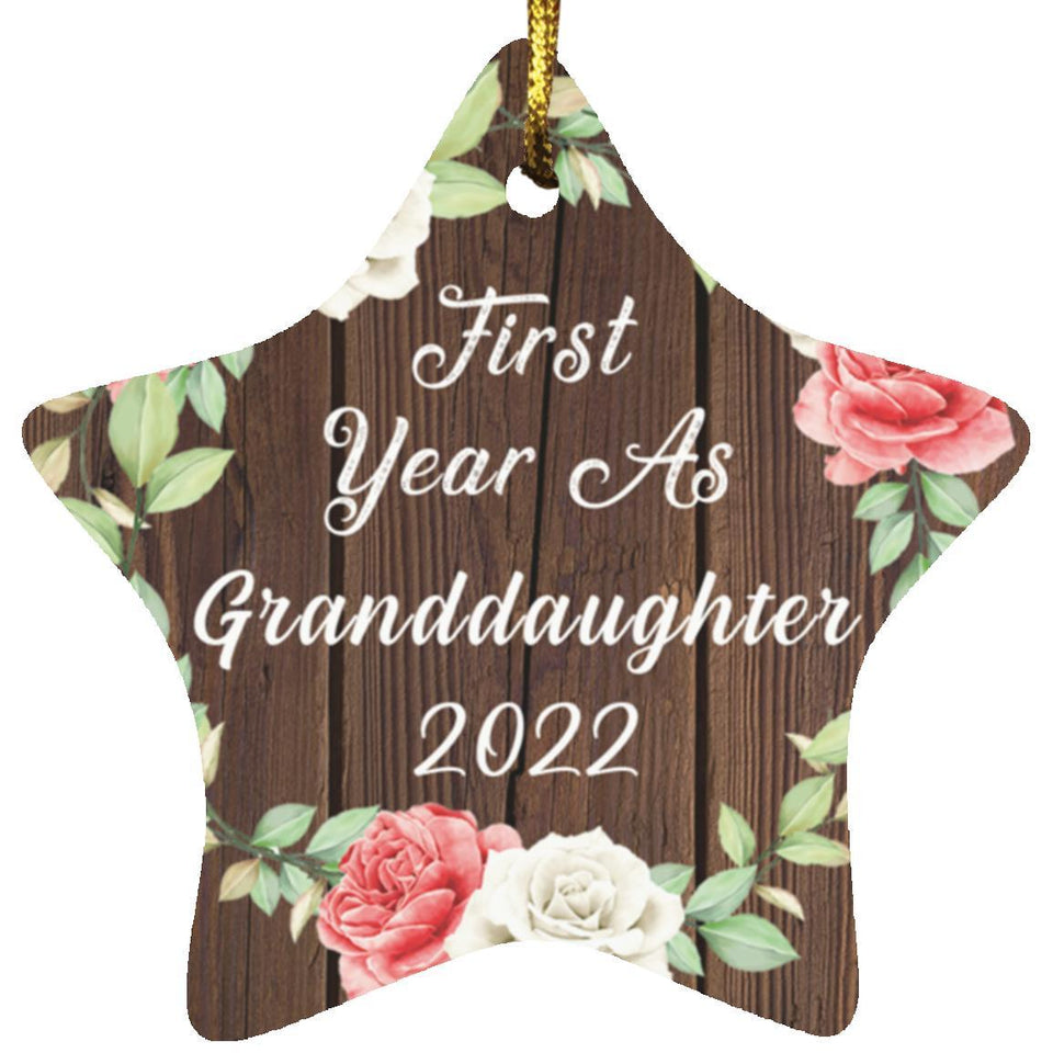 First Year As Granddaughter 2022 - Star Ornament A