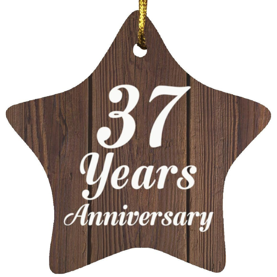 37th Anniversary 37 Years Anniversary - Star Ornament D