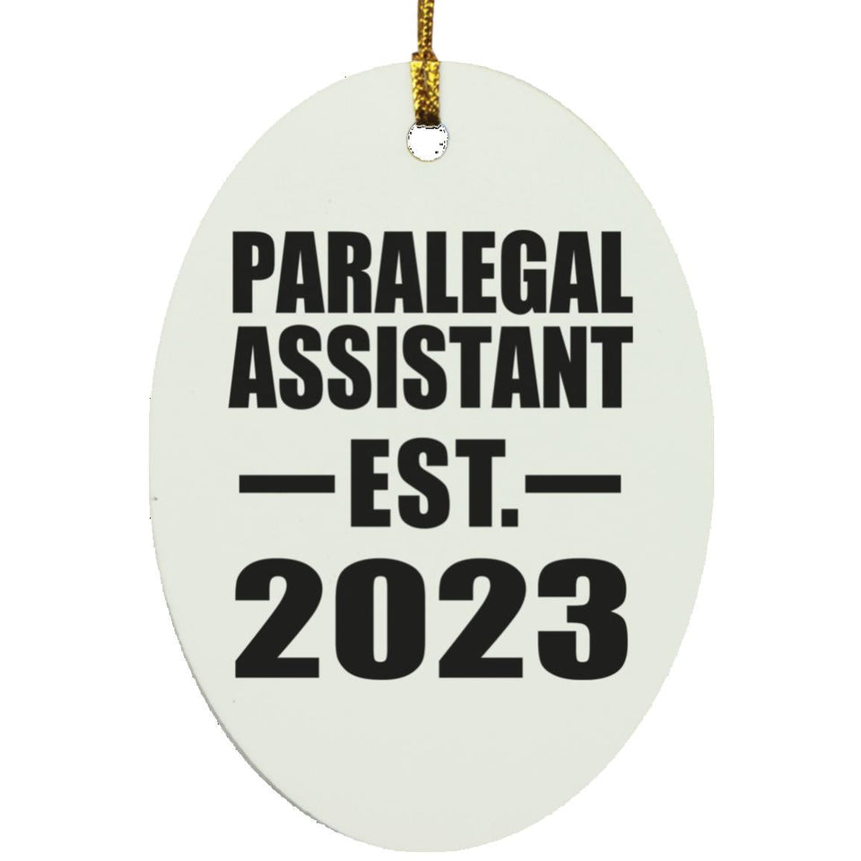 Paralegal Assistant Established EST. 2023 - Oval Ornament