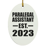 Paralegal Assistant Established EST. 2023 - Oval Ornament