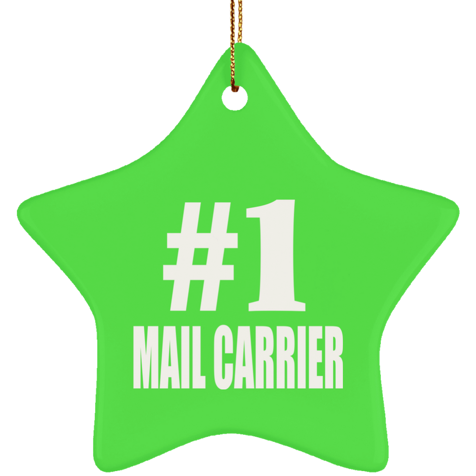 Number One #1 Mail Carrier - Star Ornament