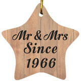 58th Anniversary Mr & Mrs Since 1966 - Star Ornament C