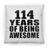 114th Birthday 114 Years Of Being Awesome - Throw Pillow
