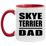 Skye Terrier Dad - 11oz Accent Mug Red