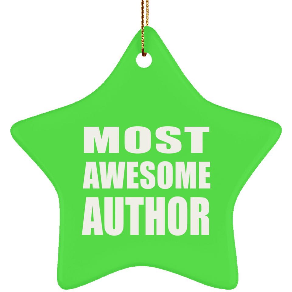 Most Awesome Author - Star Ornament
