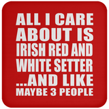 All I Care About Is Irish Red And White Setter - Drink Coaster