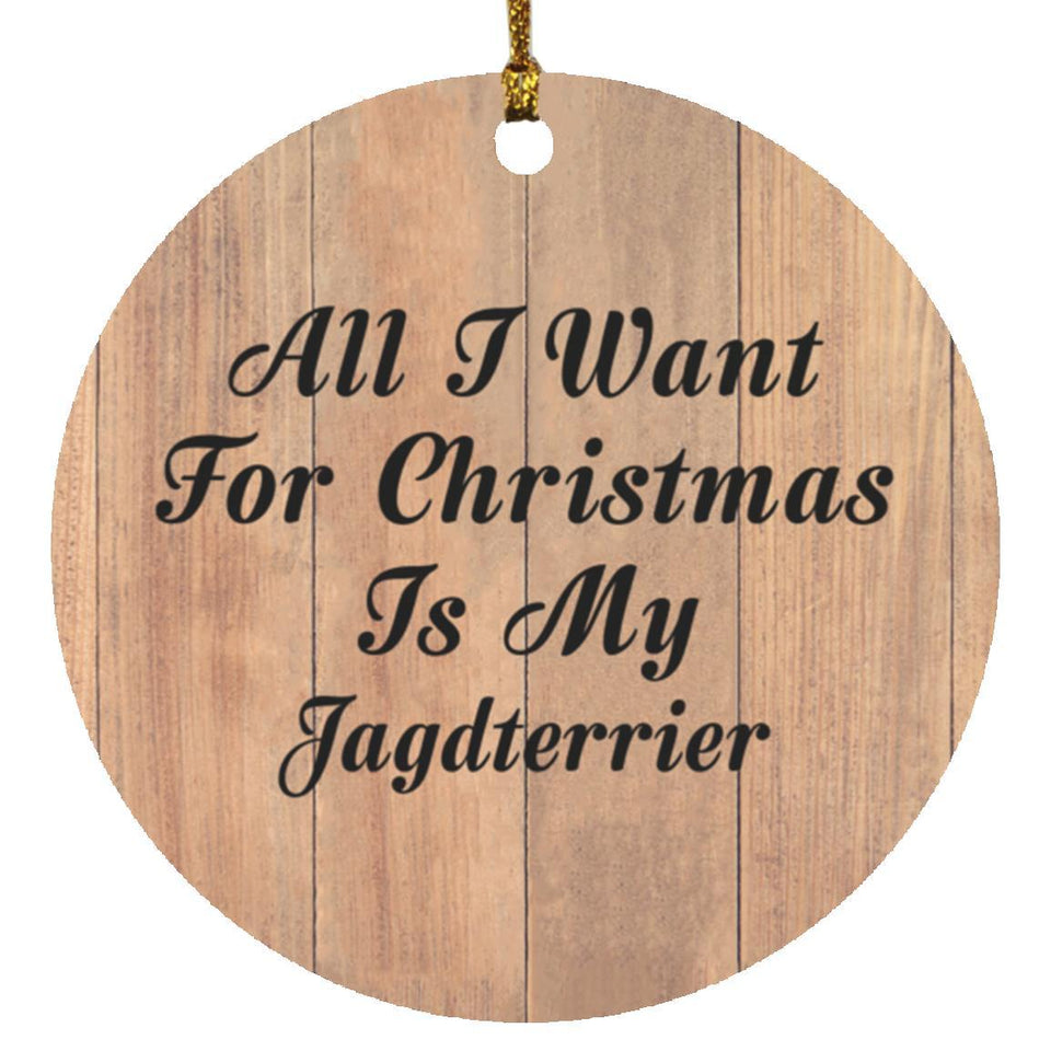 All I Want For Christmas Is My Jagdterrier - Circle Ornament C