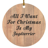 All I Want For Christmas Is My Jagdterrier - Circle Ornament C