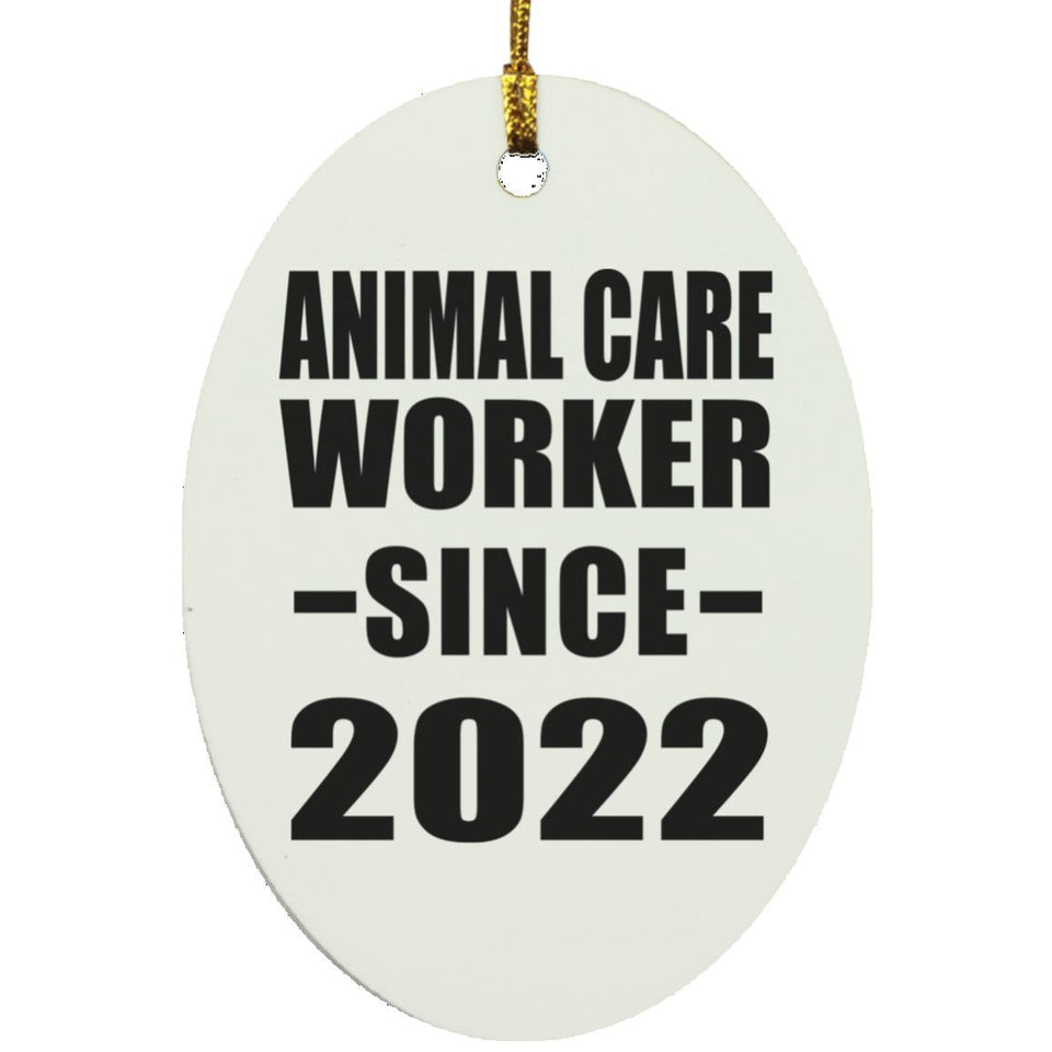 Animal Care Worker Since 2022 - Oval Ornament